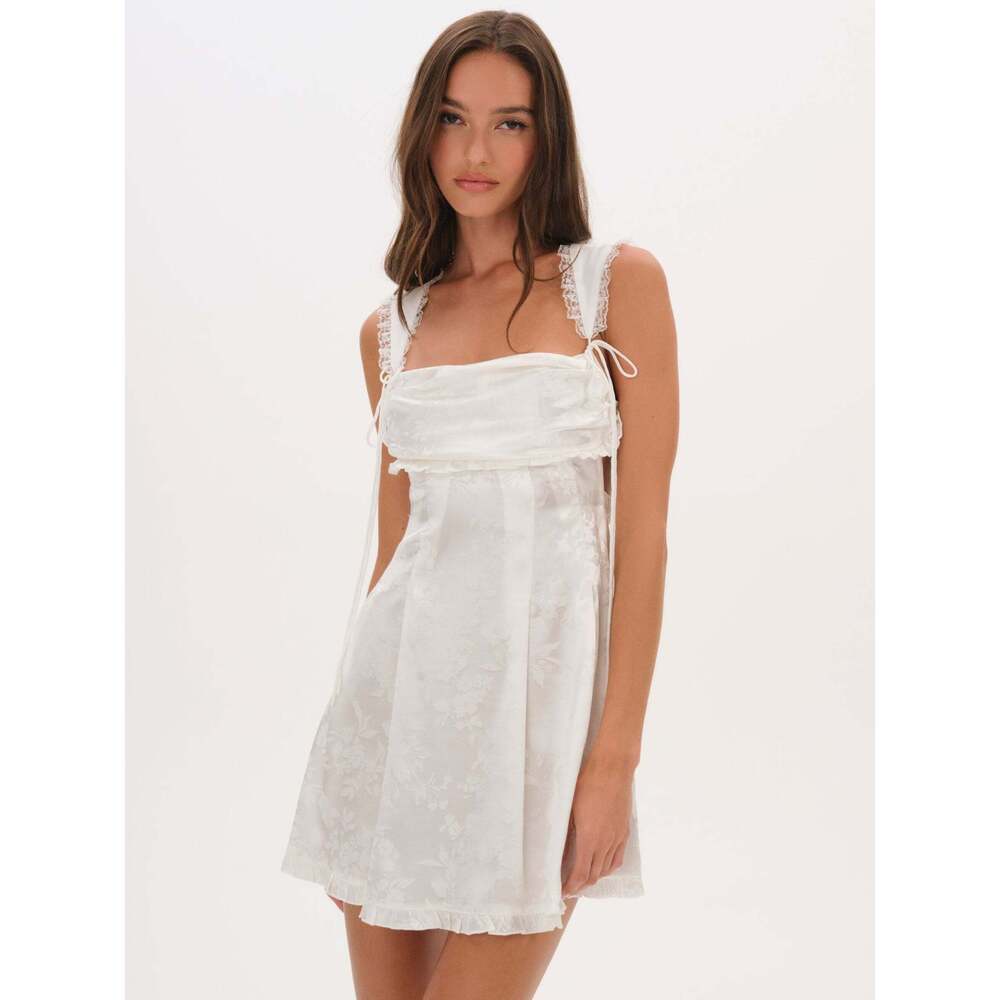 For Love & Lemons Holland Mini Dress XS / White